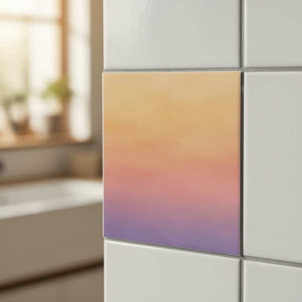 fliesenaufkleber sanfter sonnenuntergang mit sanften farbverlauf