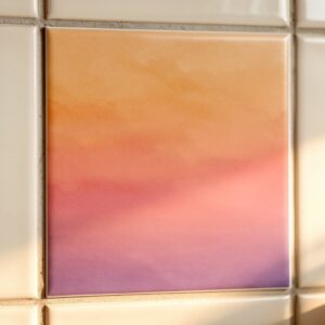 fliesenaufkleber sanfter sonnenuntergang mit sanften farbverlauf