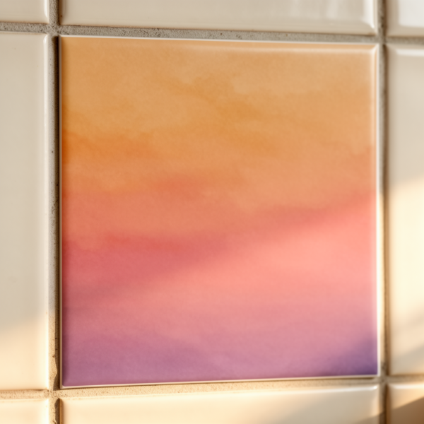fliesenaufkleber sanfter sonnenuntergang mit sanften farbverlauf